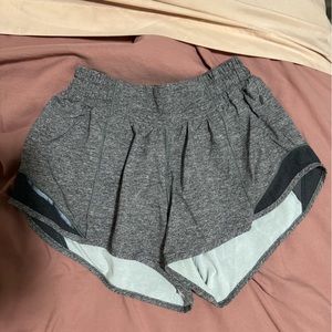 Grey lulu hottie hot short 2.5 inch *liner cut out*